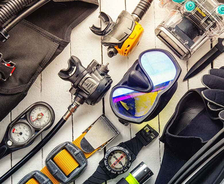 Diving equipment and wetsuits at Nautico Diving